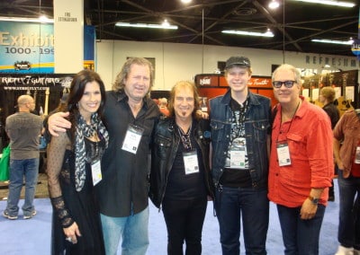 Marcy Requist, Ron Wikso, Dave Amato, Jake Johnson, and Hugh McDonald - at the NAMM Show