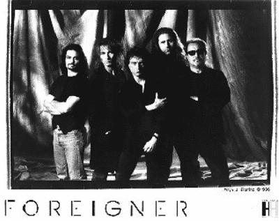 Foreigner 8x10 1996 - Left to Right: Jeff Jacobs, Bruce Turgon, Lou Gramm, Ron Wikso, Mick Jones