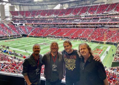 Kurt Griffey, Dan McGuinnes, Mat Scarpell, and Ron Wikso at Atlanta Falcons Game