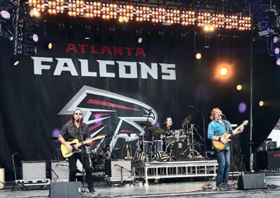 Kurt Griffey, Ron Wikso, and Dan McGuinness - onstage at Atlanta Falcons Pregame Show