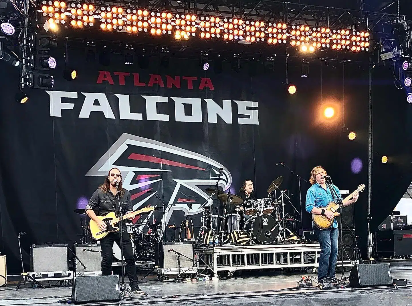 Kurt Griffey, Ron Wikso, and Dan McGuinness - onstage at Atlanta Falcons Pregame Show