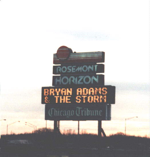 Rosemont Horizon Marquee - Bryan Adams and The Storm