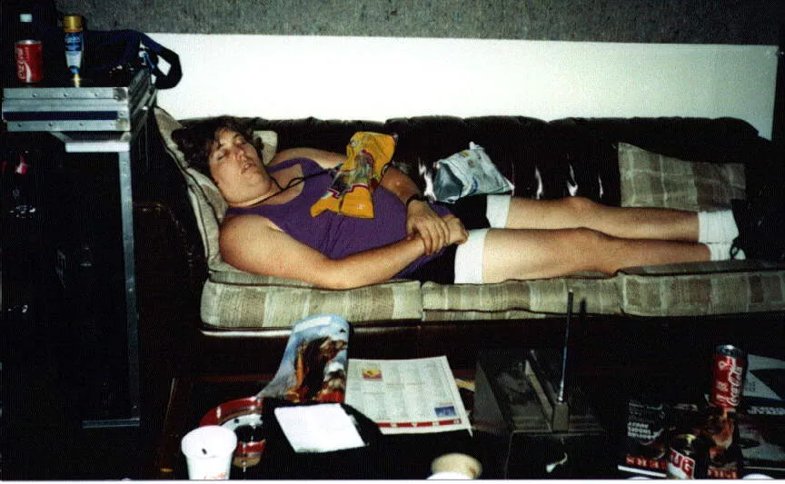 Brett "Uncle Buck" Enzensperger chilling out at The Storm's Rehearsal Studio