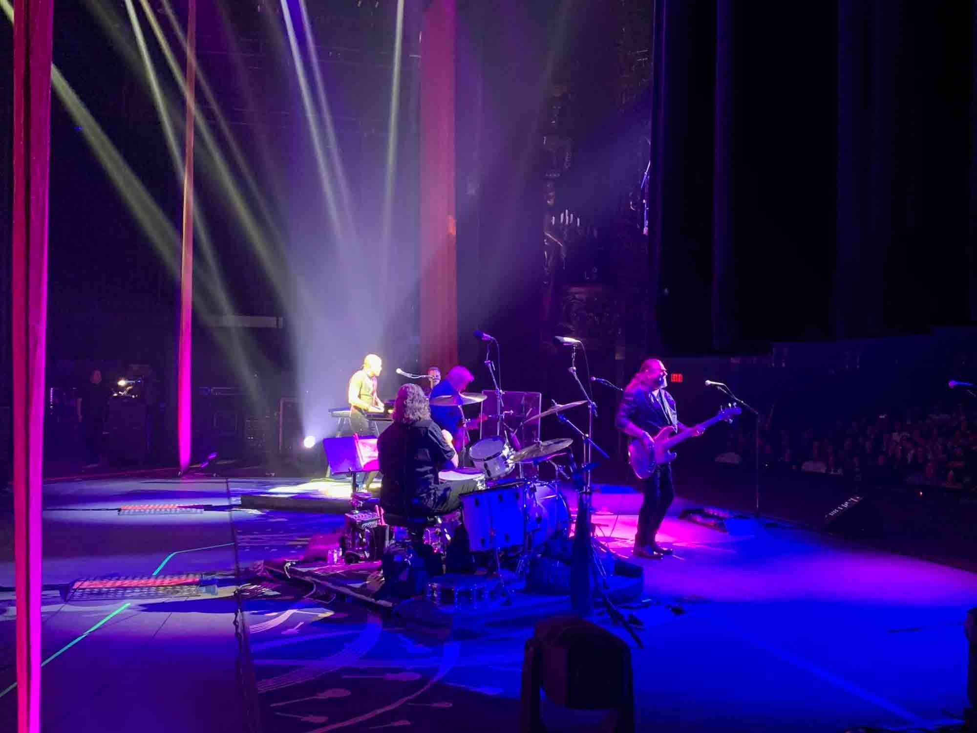 Steve Miller Band at the Venetian - A view from stage right (L-R Joseph Wooten, Ron Wikso, Jacob Petersen, Steve Miller, Kenny Lee Lewis)