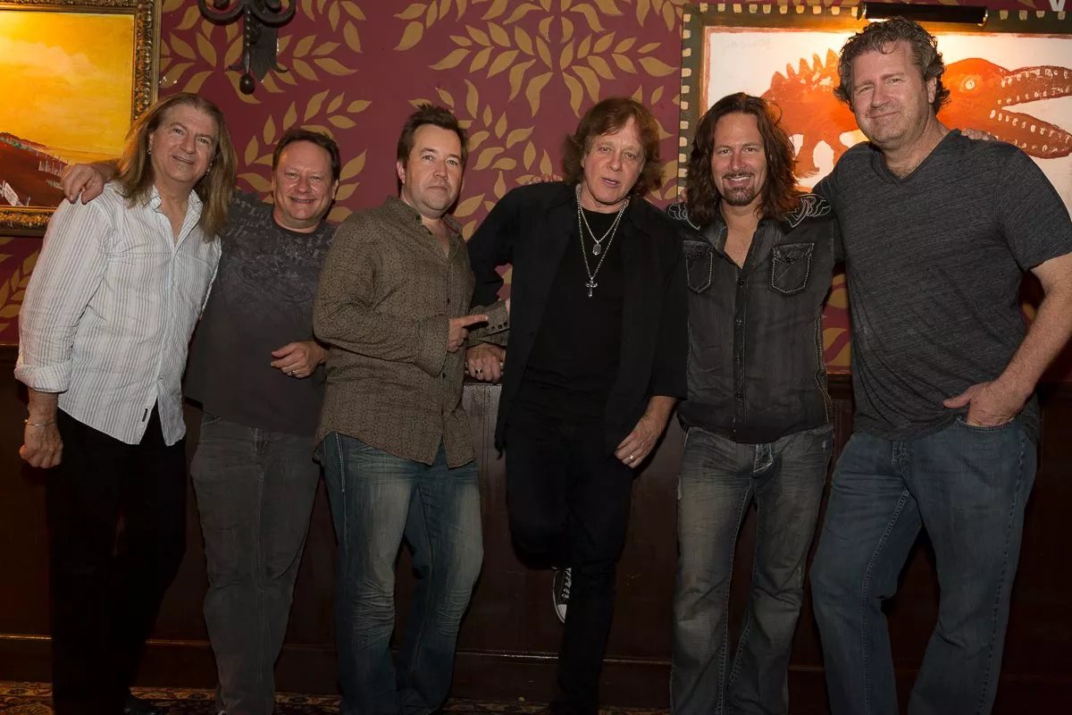 Eddie Money Band - San Diego House of Blues - 2013 - Left to Right - Bob Delellis, Wally Minko, Trent Stroh, Eddie Money, Kurt Griffey, and Ron Wikso